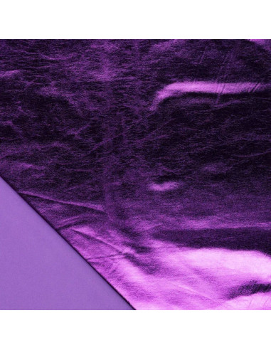 Tissu lamé stretch - Violet