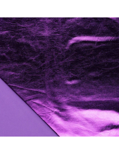 Tissu lamé stretch - Violet