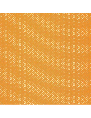 Tissu broderie anglaise extensible - Jaune