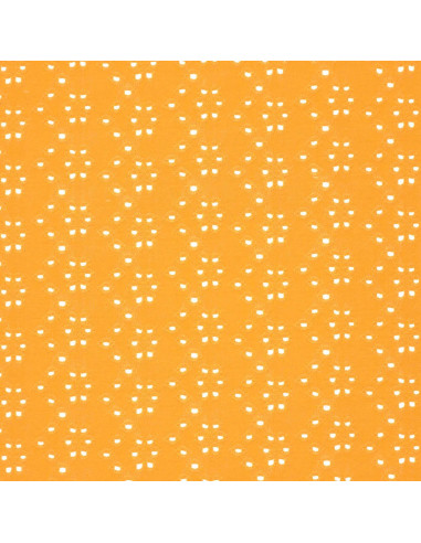 Tissu broderie anglaise extensible - Jaune