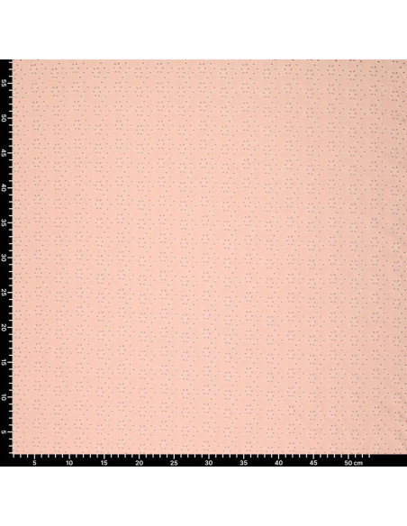Tissu broderie anglaise extensible - Vieux rose