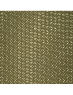 Tissu broderie anglaise extensible - Kaki 2