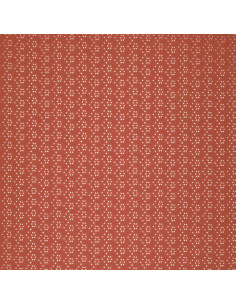 Tissu broderie anglaise extensible - Brique 2