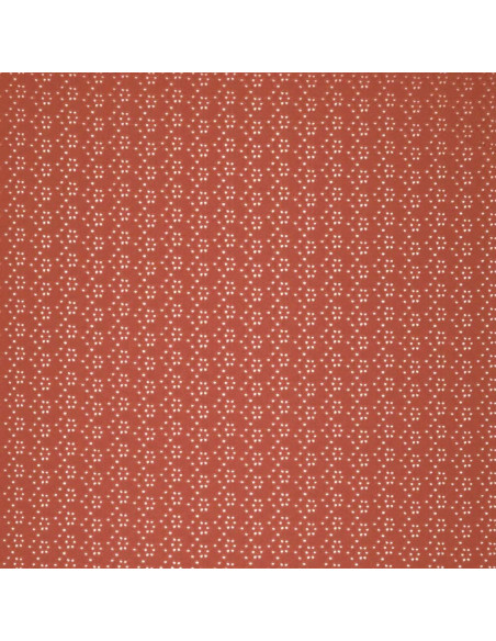 Tissu broderie anglaise extensible - Brique