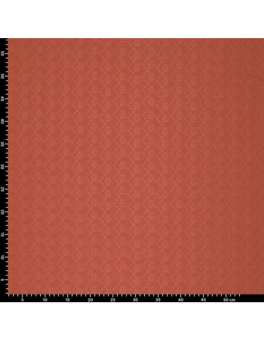 Tissu broderie anglaise extensible - Brique