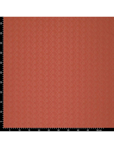Tissu broderie anglaise extensible - Brique