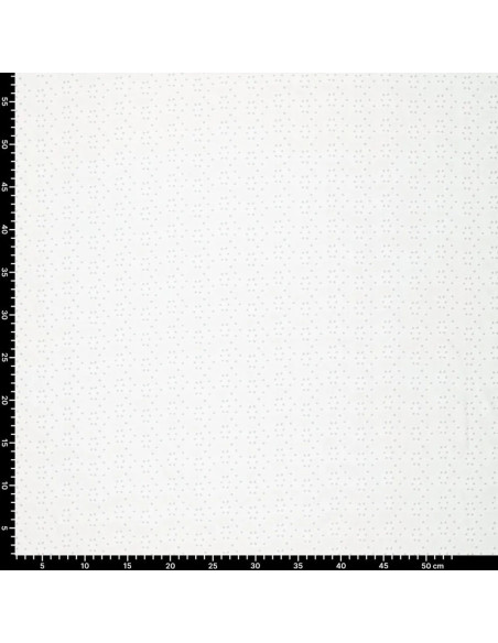 Tissu broderie anglaise extensible - Blanc
