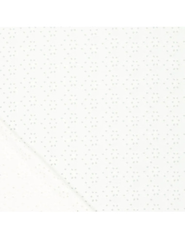 Tissu broderie anglaise extensible - Écru