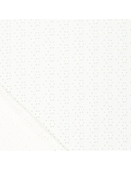 Tissu broderie anglaise extensible - Écru