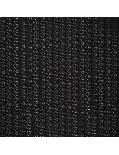 Tissu broderie anglaise extensible - Noir 2