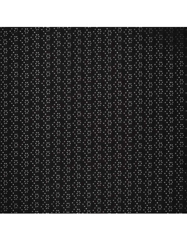 Tissu broderie anglaise extensible - Noir