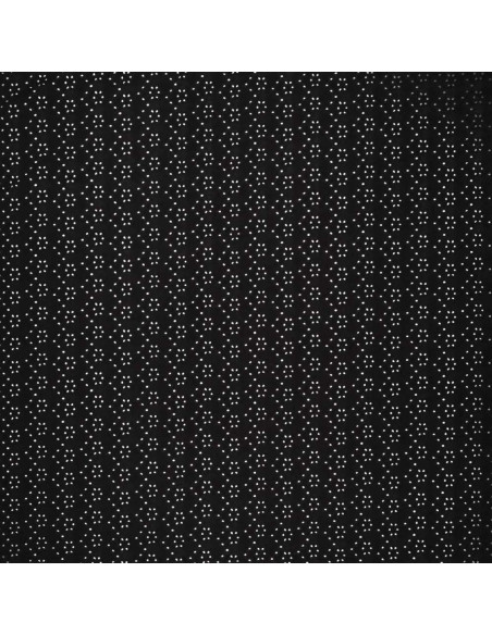 Tissu broderie anglaise extensible - Noir