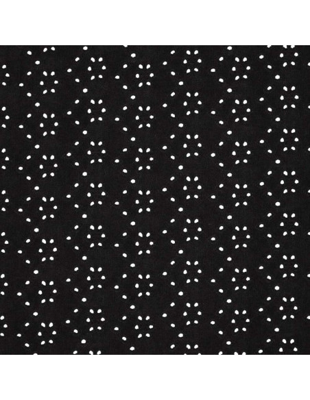 Tissu broderie anglaise extensible - Noir