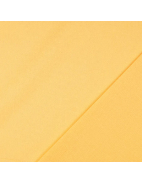 Tissu coton cretonne uni - Jaune paille