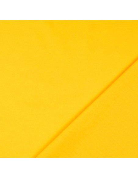 Tissu coton cretonne uni - Jaune