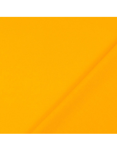 Tissu coton cretonne uni - Jaune safran