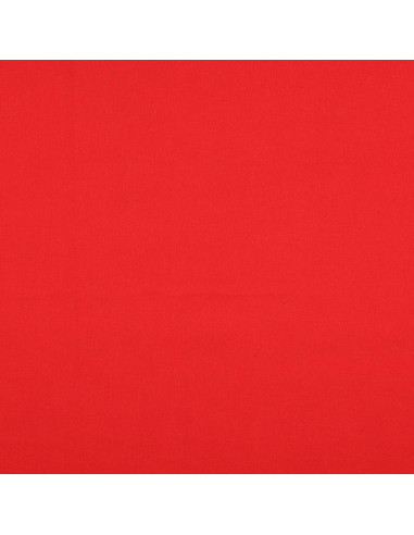 Tissu coton cretonne uni - Rouge coquelicot
