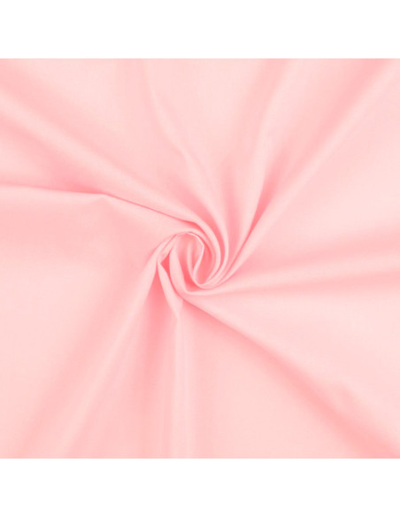 Tissu coton cretonne uni - Rose clair