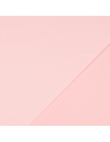 Tissu coton cretonne uni - Rose clair