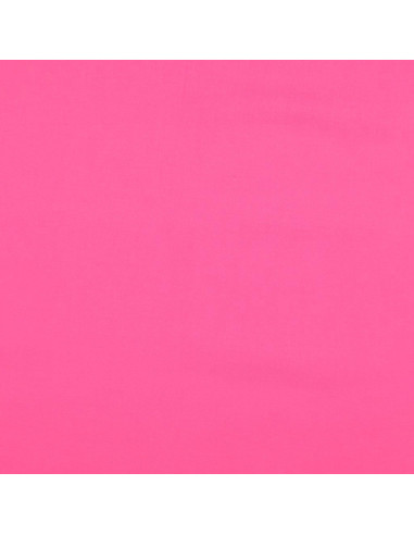 Tissu coton cretonne uni - Rose vif