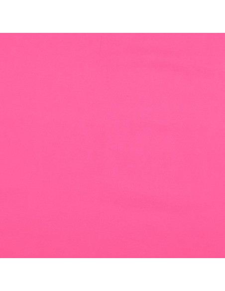 Tissu coton cretonne uni - Rose vif
