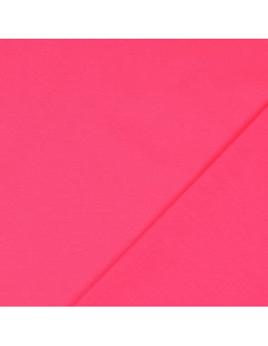 Tissu coton cretonne uni - Fuchsia