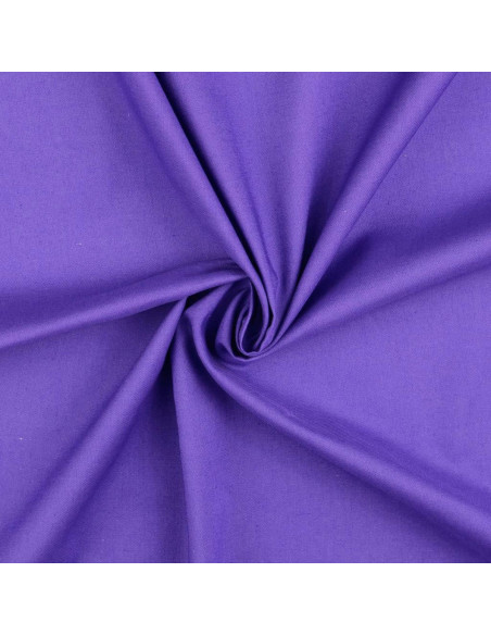Tissu coton cretonne uni - Violet Améthyste