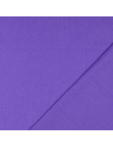 Tissu coton cretonne uni - Violet Améthyste