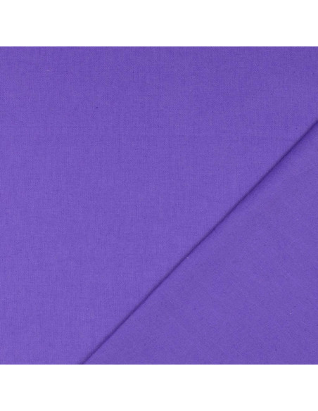 Tissu coton cretonne uni - Violet Améthyste