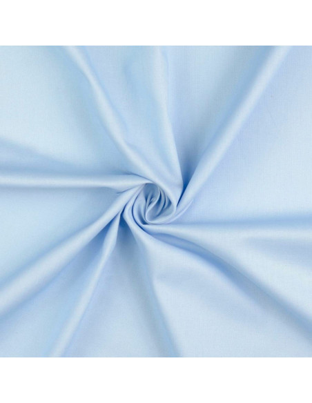 Tissu coton cretonne uni - Bleu ciel