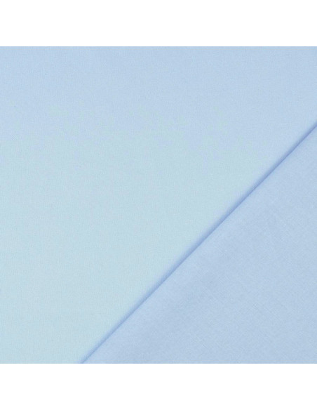 Tissu coton cretonne uni - Bleu ciel