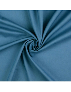 Tissu coton cretonne uni - Bleu gris