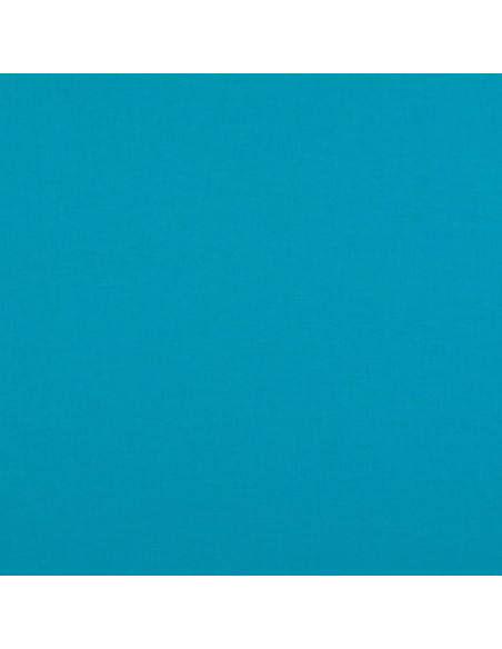 Tissu coton cretonne uni - Bleu turquoise