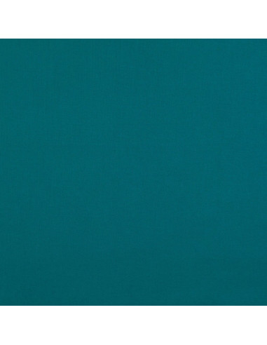 Tissu coton cretonne uni - Bleu pétrole