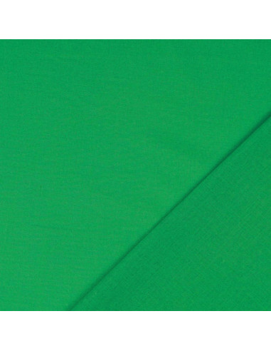 Tissu coton cretonne uni - Vert herbe