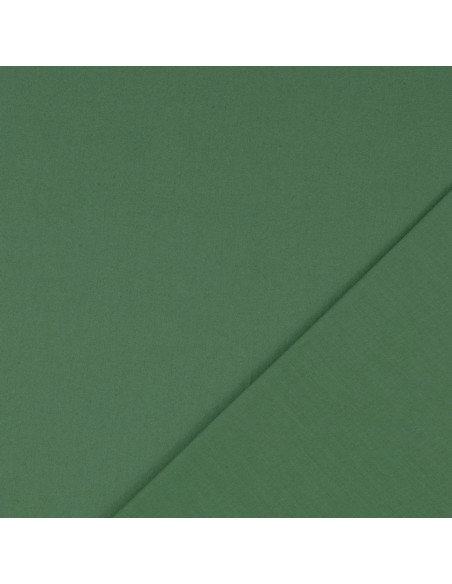 Tissu coton cretonne uni - Vert asperge