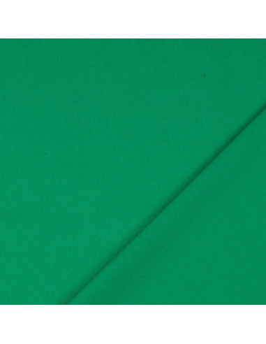 Tissu coton cretonne uni - Vert