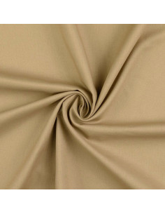Tissu coton cretonne uni - Sépia