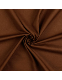Tissu coton cretonne uni - Marron