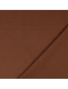 Tissu coton cretonne uni - Marron 2