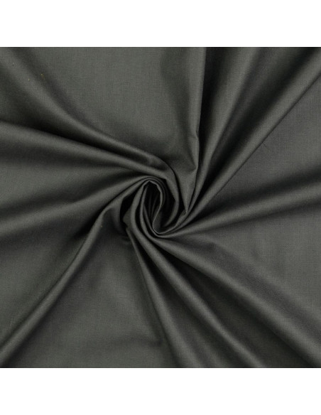 Tissu coton cretonne uni - Gris anthracite