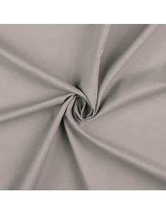 Tissu coton cretonne uni - Gris clair