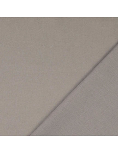 Tissu coton cretonne uni - Gris clair