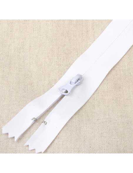 Fermeture invisible imperméable 20 cm - Blanc