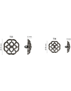 Bouton à queue métal Navi - Argent 2