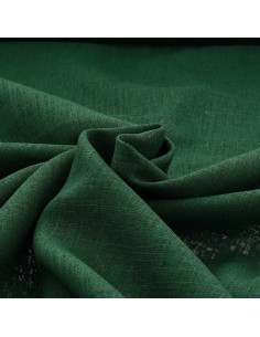 Tissu lin viscose - Vert sapin