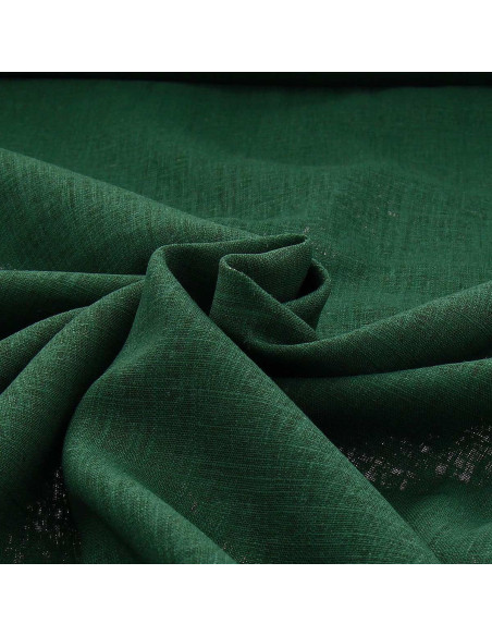 Tissu lin viscose - Vert sapin