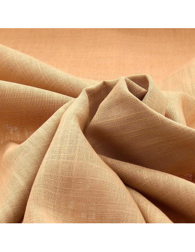 Tissu lin viscose - Beige doré