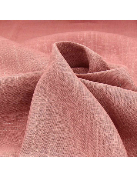 Tissu lin viscose - Rose antique
