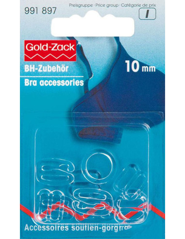 Accessoires de soutien gorge 10 mm transparent